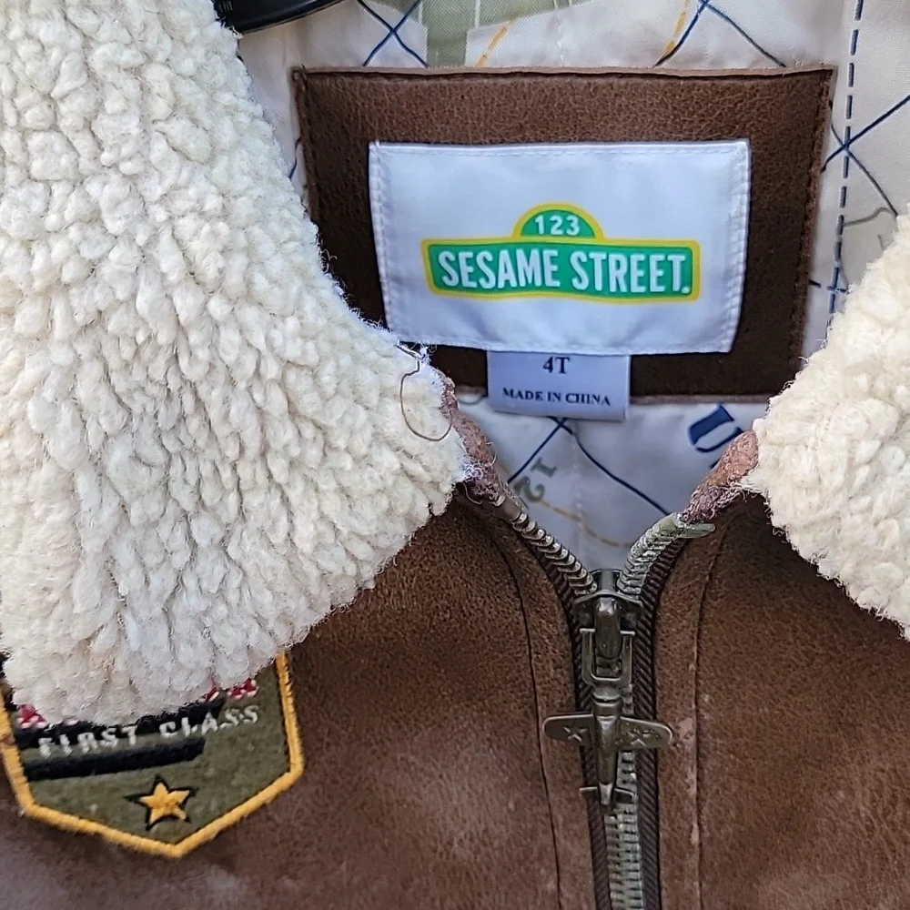Bomber Jacket Size 4t Pilot Sesame Street - Picture 3 of 5